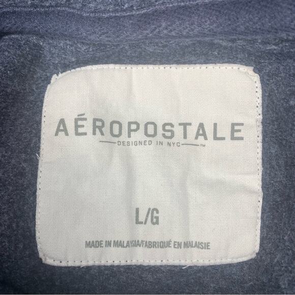Aeropostale Hoodie Sweater Size Large Blue Long Sleeve Front Patch Pocket - Picture 8 of 8